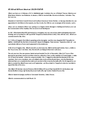 A preview of a PDF biography for Atterton, Alfred William